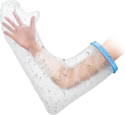 Funda impermeable para brazo para ducha, protector de brazo completo largo para adultos, funda de ducha para bolsa de fundición de brazo, cubierta