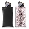 MoKo Squeeze Top Glasses Pouch (2 Pack), Portable Leather Soft Sunglasses Case Anti-Scratch Eyeglasses Bag Goggles…
