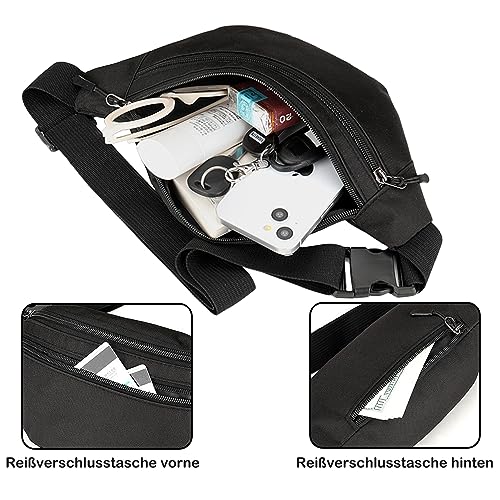Bauchtasche, Tragbar Elegant Wasserdicht PU Leder Multifunktionale Hüfttasche, Gürteltasche Hüfttasche Sport für Männer und Frauen für Bauchtasche Festival, Laufen, Reisen, Wandern