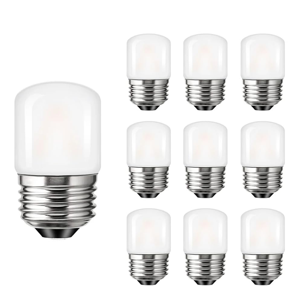 10 Stück T28 E27 220V E26 110V 1W Röhrenförmige LED-Glühbirne Mattierte Dimmbare Glühbirnen Wohnzimmer Pendent Dekoration Nachtlicht,Warm white,110V E26