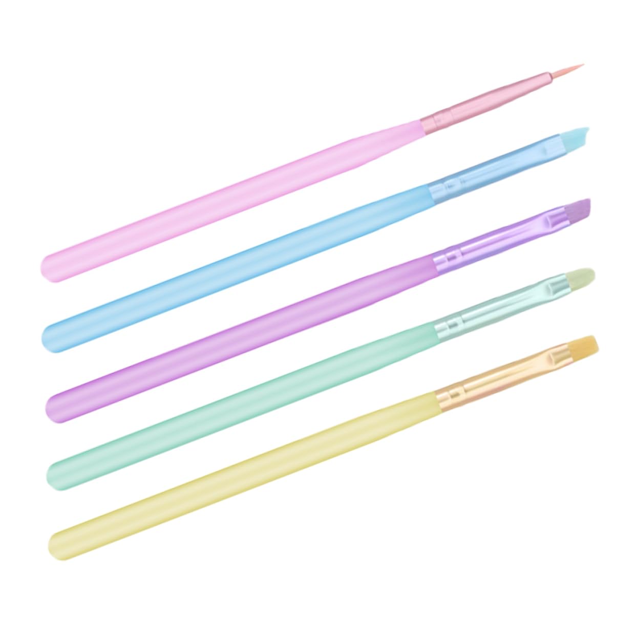 FRCOLOR Set Di 25 Pennelli Per Nail Art Penna Per Gel Per Nail Art Pennello Per Smalto Strumenti Per Manicure Forniture Per Nail Art