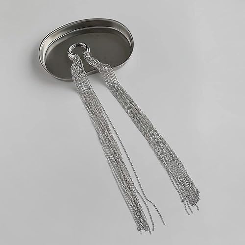 Miniatura 7 de Cadena larga de borla de plata de múltiples capas de moda para el cabello, cadena de borla para el cabello, accesorio para el cabello, regalo de