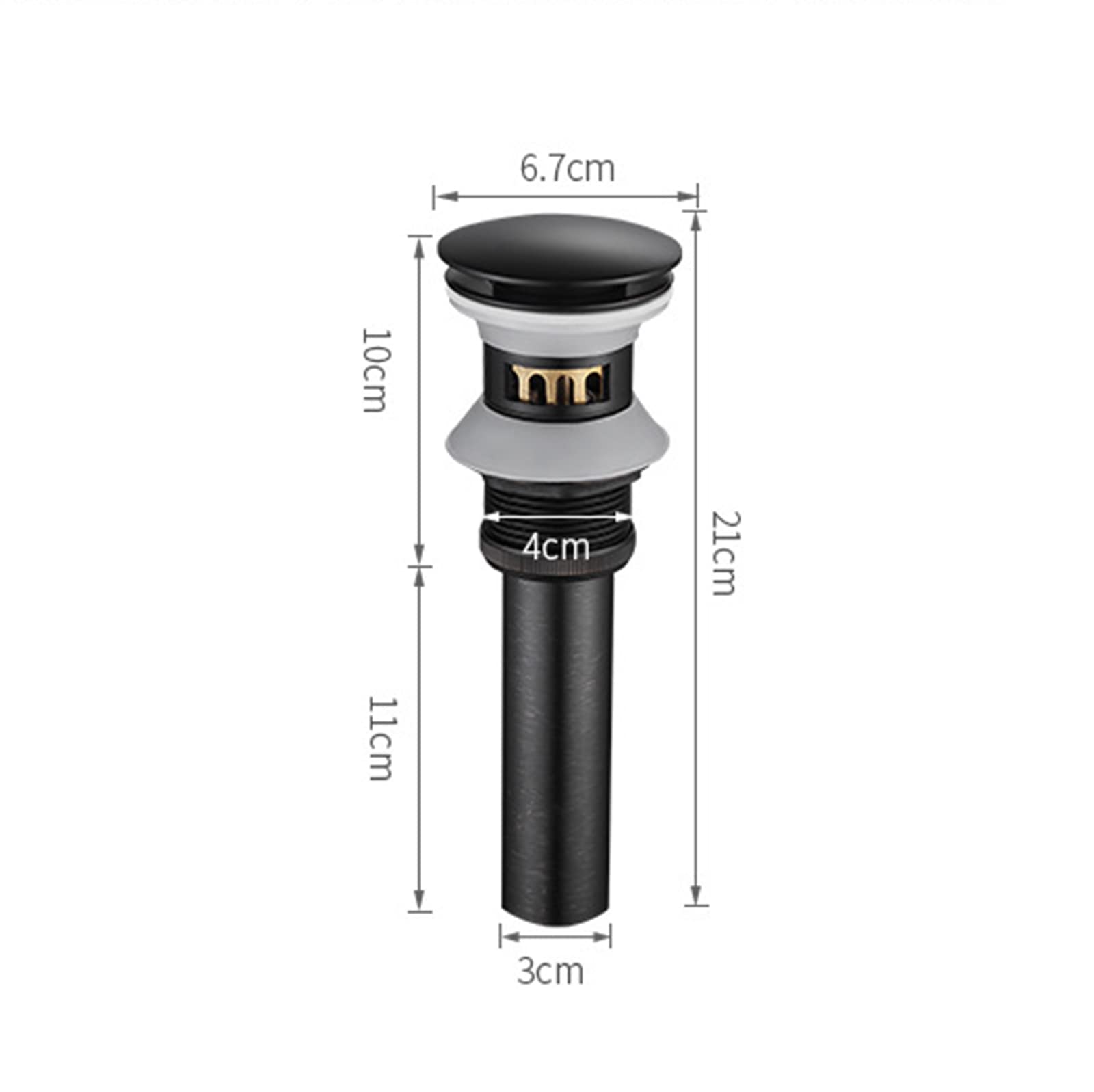 Piletta Click Clack Universale,Ottone,Oro,Piletta Click Clack Bianca,Piletta Lavandino Bagno,Piletta Bidet Universale,Piletta Lavabo Bagno Lunga,Oro A