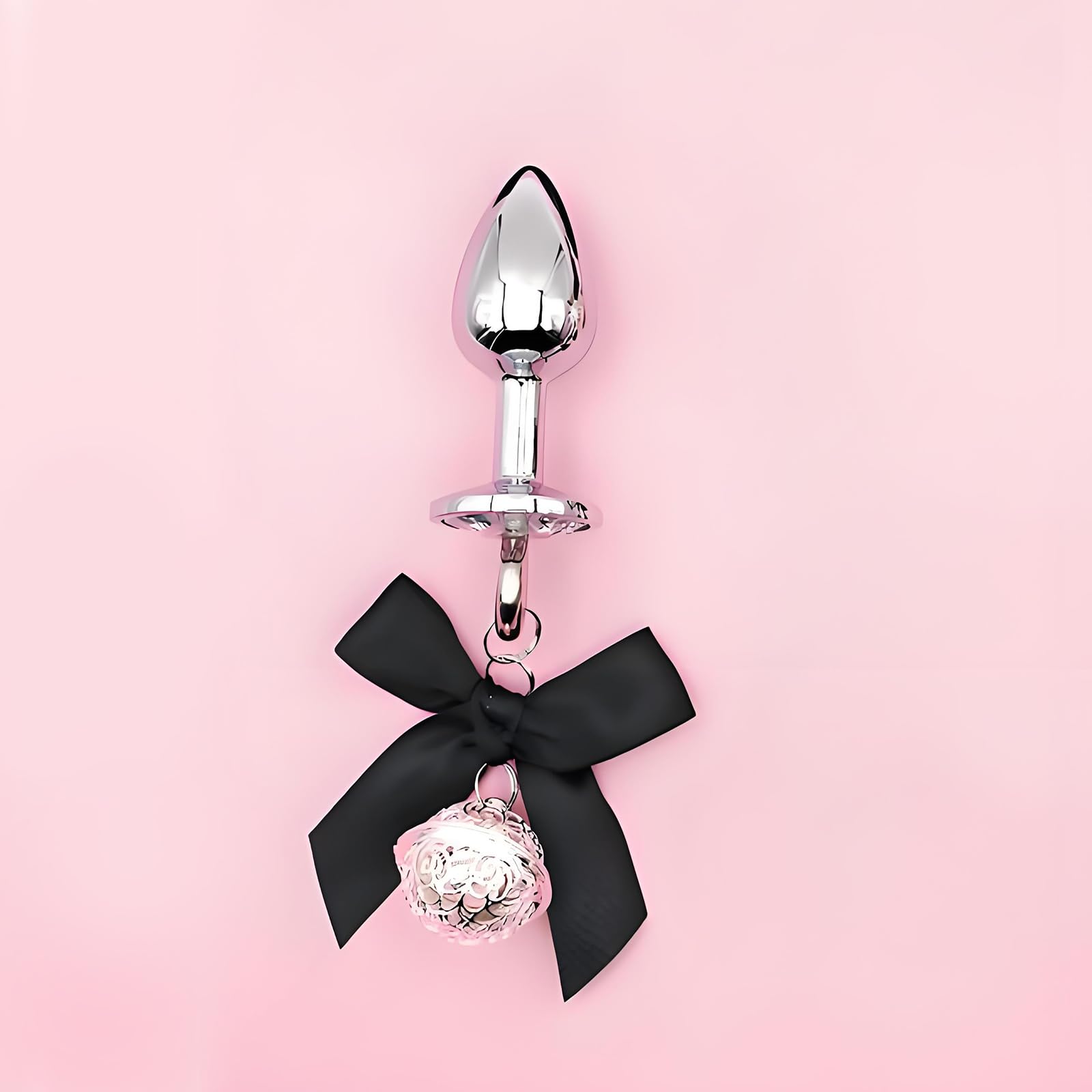 Luxury Stainless Steel Metal Anal Trainer Jewel Butt Plug SM Small Bell Adult Anal Plugs(M)