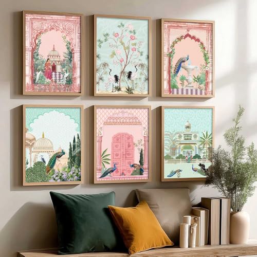 Image of kotart Traditional Pichwai Wall Art Paintings with Frame for Home Decor - Framed Wall Painting for Living Room Bedroom Office Room Decor - Painting for Wall Decoration - (19X25 inch, A)