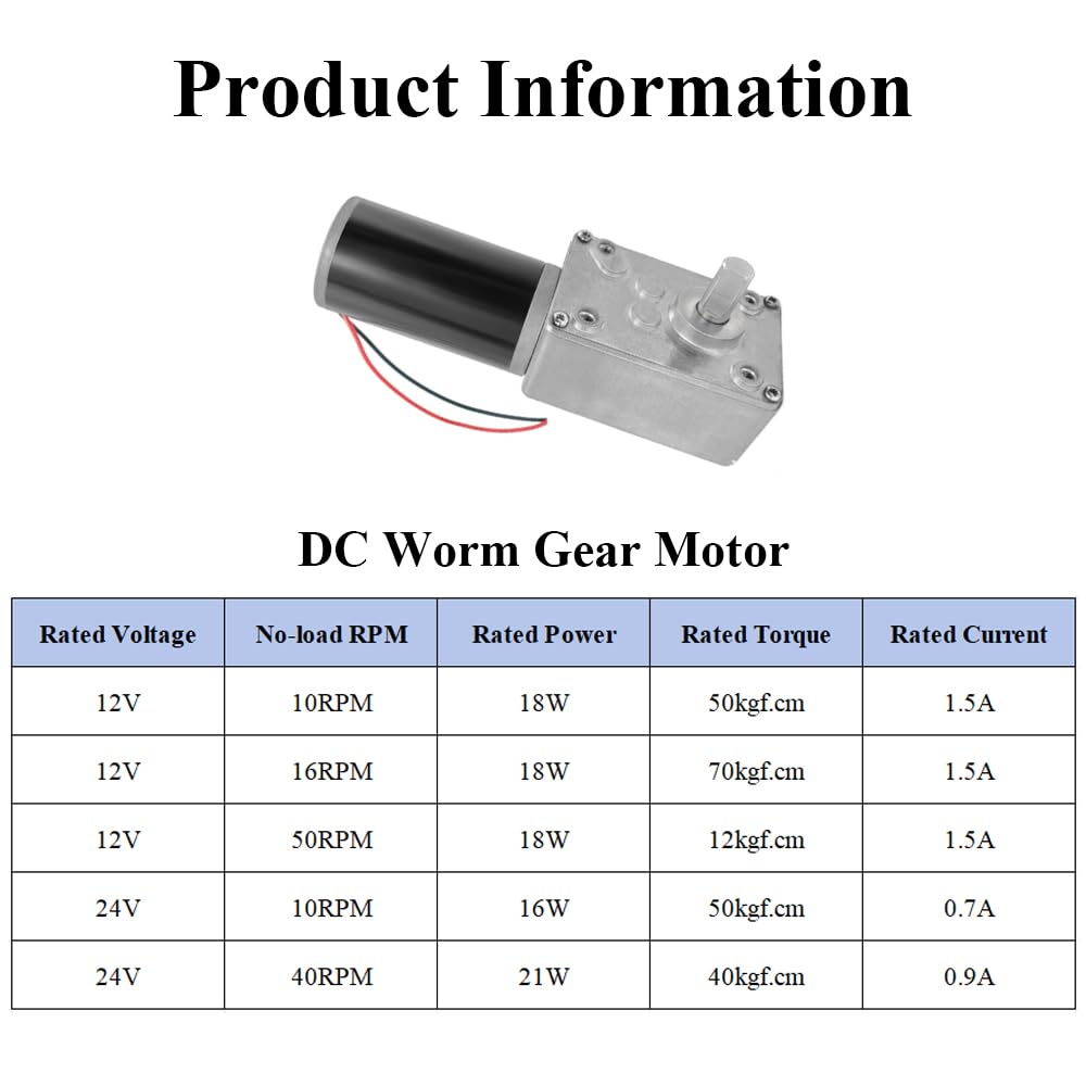 Motor de engranaje helicoidal 12 V 16 rpm 8 mm reductor eléctrico reversible