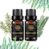 Aromathérapie huiles essentielles de romarin Set, 100% Pure Kit parfum d'huiles essentielles de romarin,2*10ml thérapeutique grade Rosemary aromathérapie huiles essentielles Parfum Set pour Diffuseur