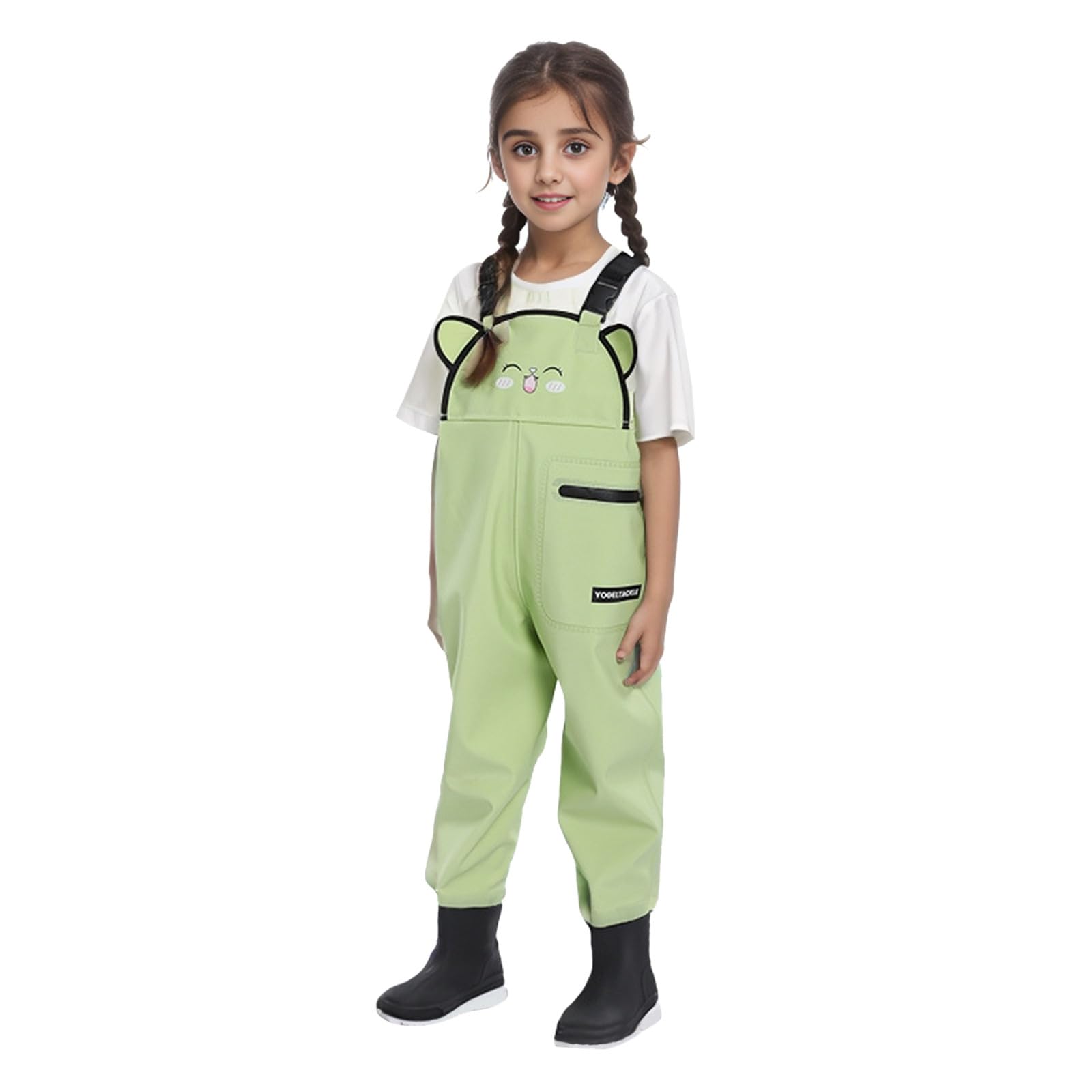 Kids Chest Waders Youth Fishing Waders For Toddler Children Water Proof Waders With Boots Baby Boy Romper Zip up Apparel Snap up Footie Youth Fishing Waders