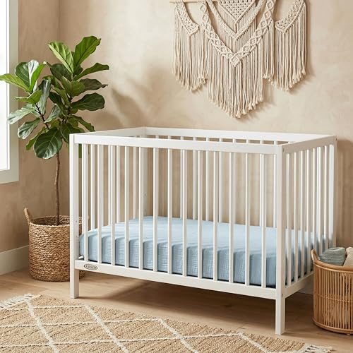 Image of Muslin Mini Crib Sheet (38 inchx24 inch), 100% Cotton Cover, Breathable & Soft Mattress Pad, Boho Blue for Boys(1 Pack)