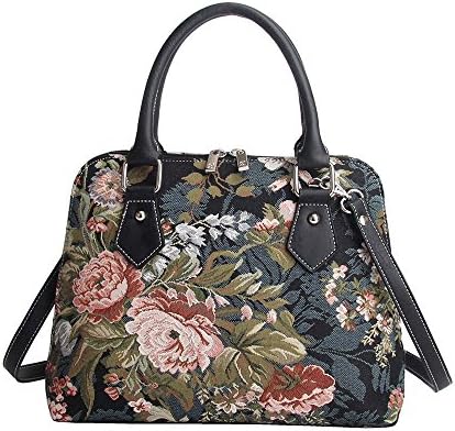 Signare Tapestry Hand & Shoulder Bag for Women |Fashionable Cross Body bag Purses for Woman |Satchel Bag for Women Girls Teen Floral Design|CONV-PEO