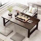 Mesa de centro Zen de madera maciza, portátil, plegable, ligera y portátil (100 cm)