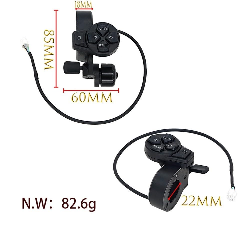 Interrupteur de clignotant avec bouton klaxon pour trottinette électrique Ninebot Zt3 Pro, pièce de rechange en acier ABS, noir