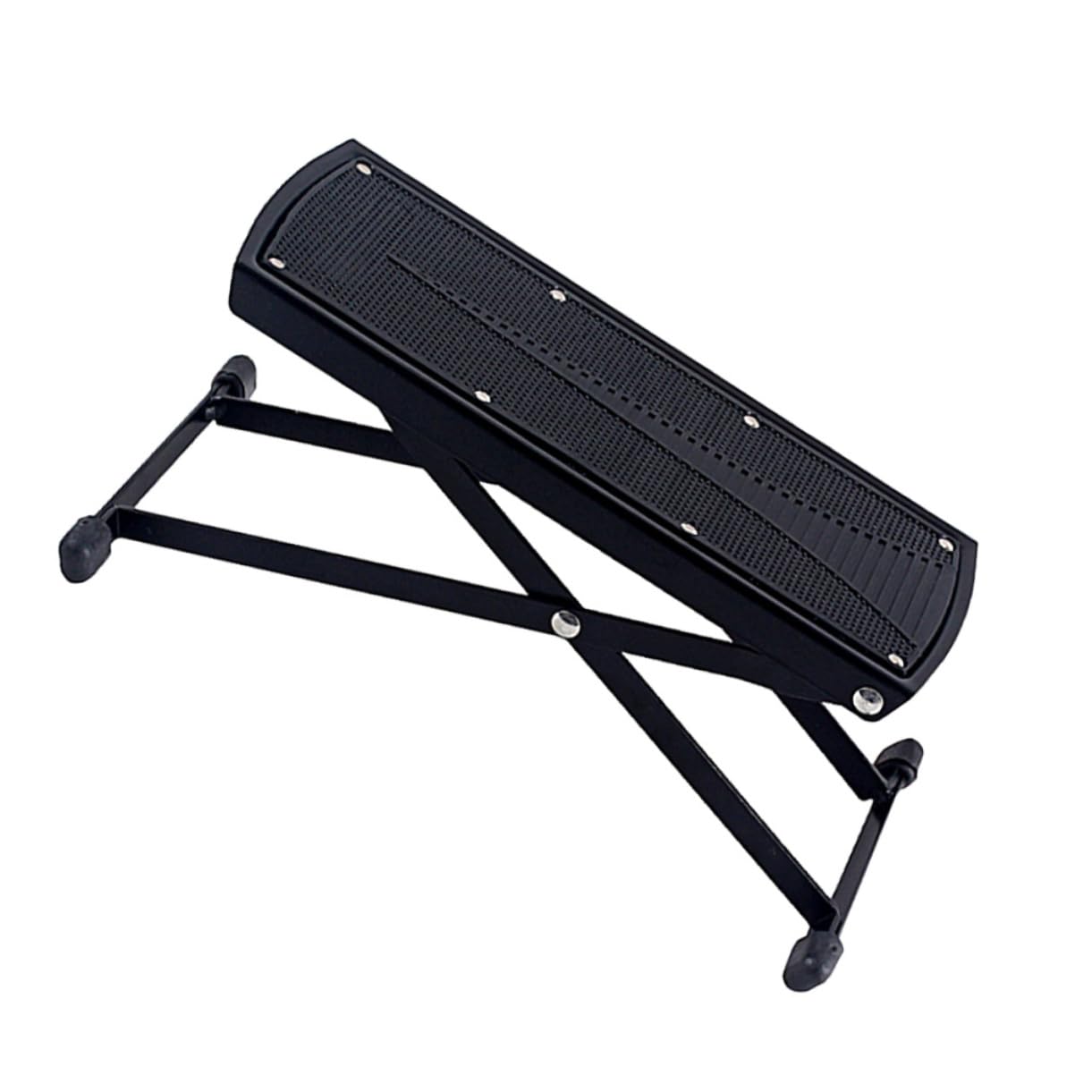 ifundom Ergonomic Foot Rest for Guitar Height Adjustable Footstool Foldable Design Metal Footboard Stability Comfort