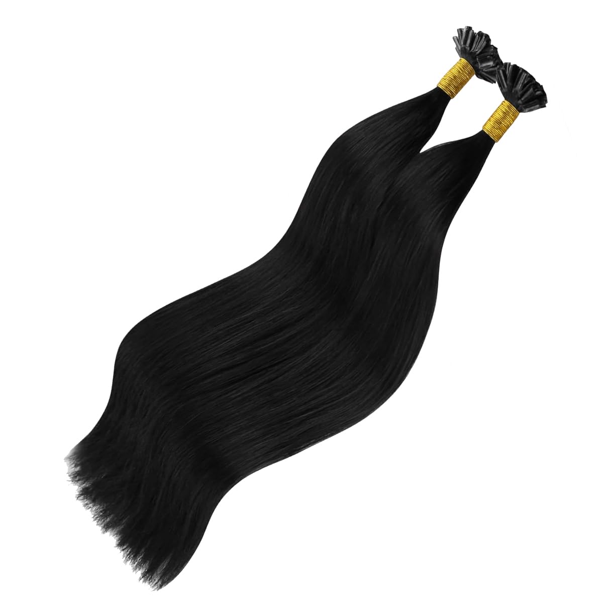 Natural Black U-Tip Keratin Hair Extensions - 100% Remy Human Hair Fusion Extensions, 32 Inch, 25 Strands-image-37