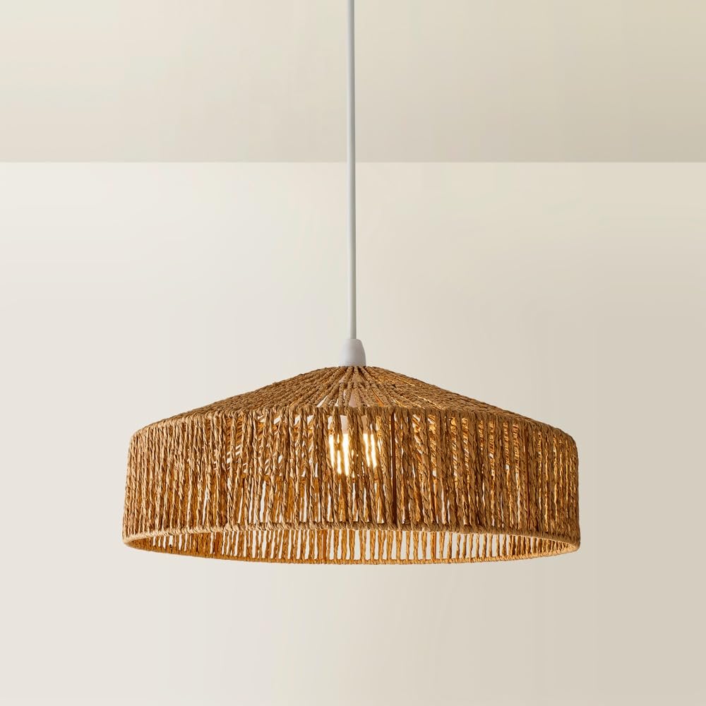 Light Shade Ceiling Lightshade Easy Fit Lamp Shade Natural Lampshade Easy Fit