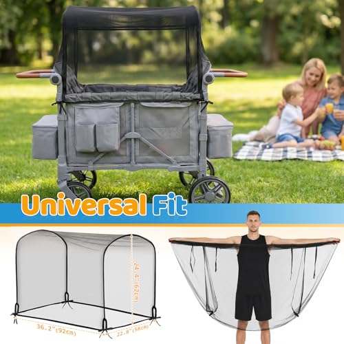 Image of Orzbow Mosquito Net for Baby Stroller Wagon, Black