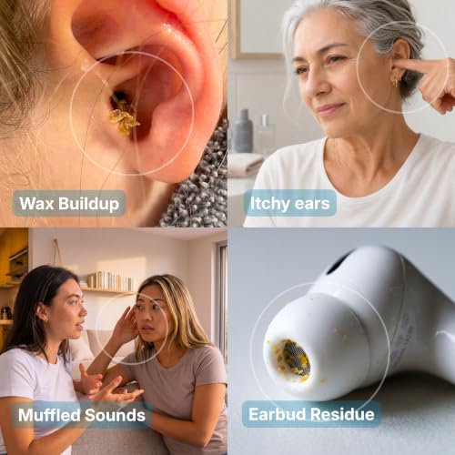 Image of Medi Grade Ear Irrigation Flushing System, 60ml Ear Wax Removal Syringe | Large ear cleaning kit with 3 quad stream tips, gentle ear wax remover for adults, supports aural hygiene at home