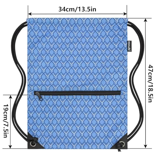 HOLYLUCK Drawstring Backpack Bag Sport Gym Sackpack - Blue windmill2