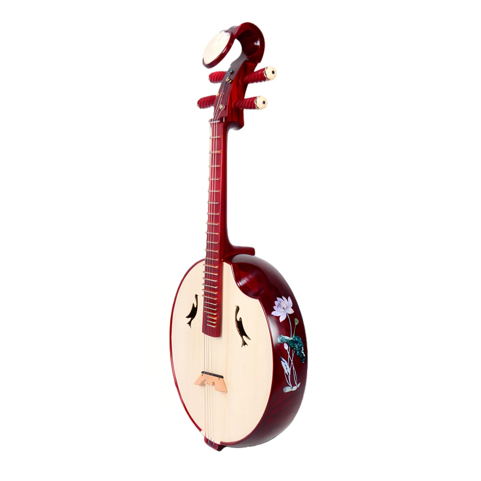 Rosewood Ruan, 4-String Lute for Beginners & Performers, Solid Wood Ruan, Ruan Musical Instrument, Playing, Practicing, Chinese Folk Musical Instruments D