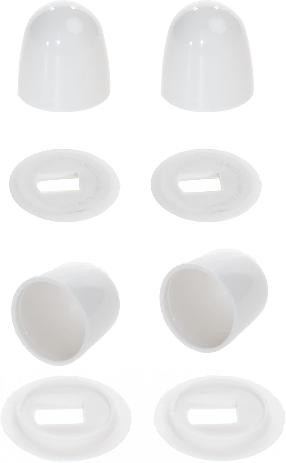 Plutreas White Toilet Bolt Caps Toilet Seat Floor Bolts Caps Universal