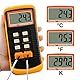 Digitales 2-Kanal-Thermometer mit K-Typ und 4 Thermoelementen (verdrahtet und Edelstahl), -50 bis 1300 ° C (-58 bis 2372 ° F) Temperatur-Dualmesssensor