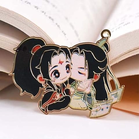 Mo Dao Zu Shi Anime Bookmark, Grandmaster of Demonic Cultivation Wei Wuxian Metal Hollowing Bookmark,Vintage Tassel Pagination Mark Cover