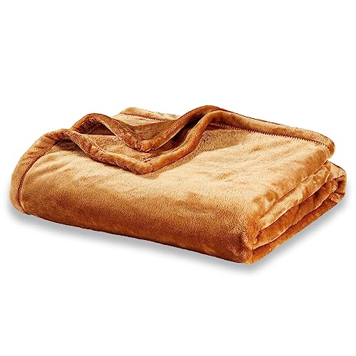 Berkshire Blanket Classic VelvetLoft&reg; Solid Bed Blanket, King Size Bed Blanket, Lightweight Soft...