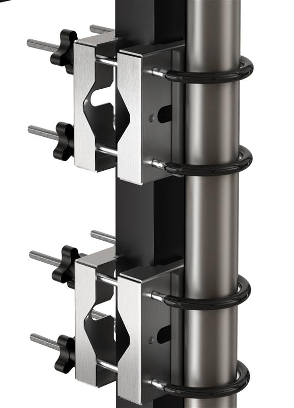 4happy Sonnenschirmhalter Balkongeländer SunnyEasy, 2er Set - Flexible Edelstahl Sonnenschirm Halterung Balkon - Schirmhalterung Balkongeländer ersetzt Sonnenschirmständer Balkon