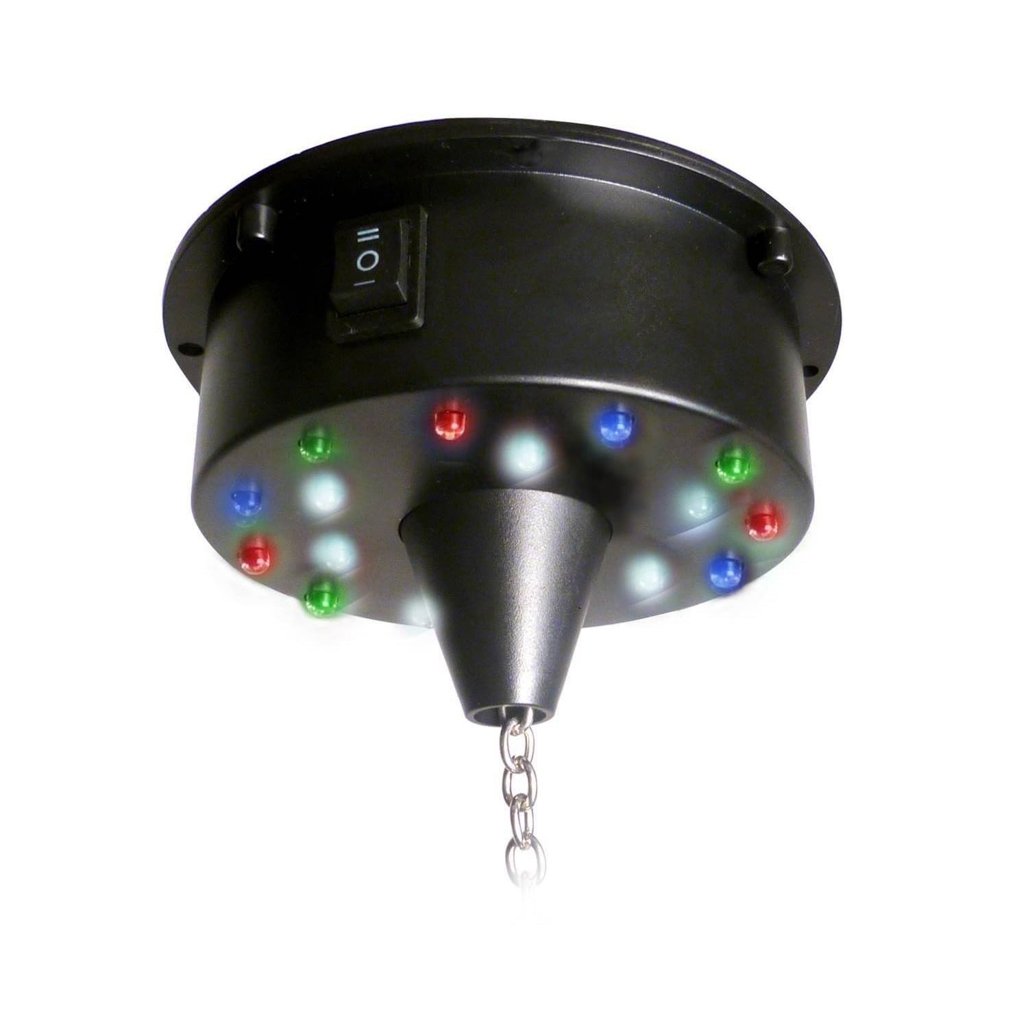 Boule à facettes 30 cm avec 18 LEDs - Globe à facettes - Multicolore