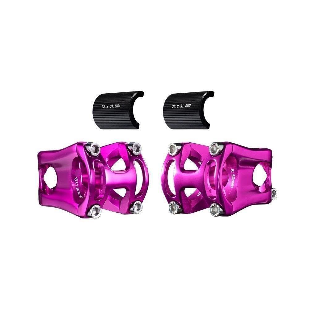 Potencia de Bicicleta Red de Puente para Bicicleta BMX MTB Power 6061, vástago de Bicicleta de 0,16 kg, Orificio de Barra de 31,8mm para Adaptador de 22,2mm 7075