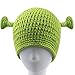 QOOEQPQY Halloween Cosplay Two Sensor Antennae Beanies Knitted Hat for Both Men and Women (Green A)