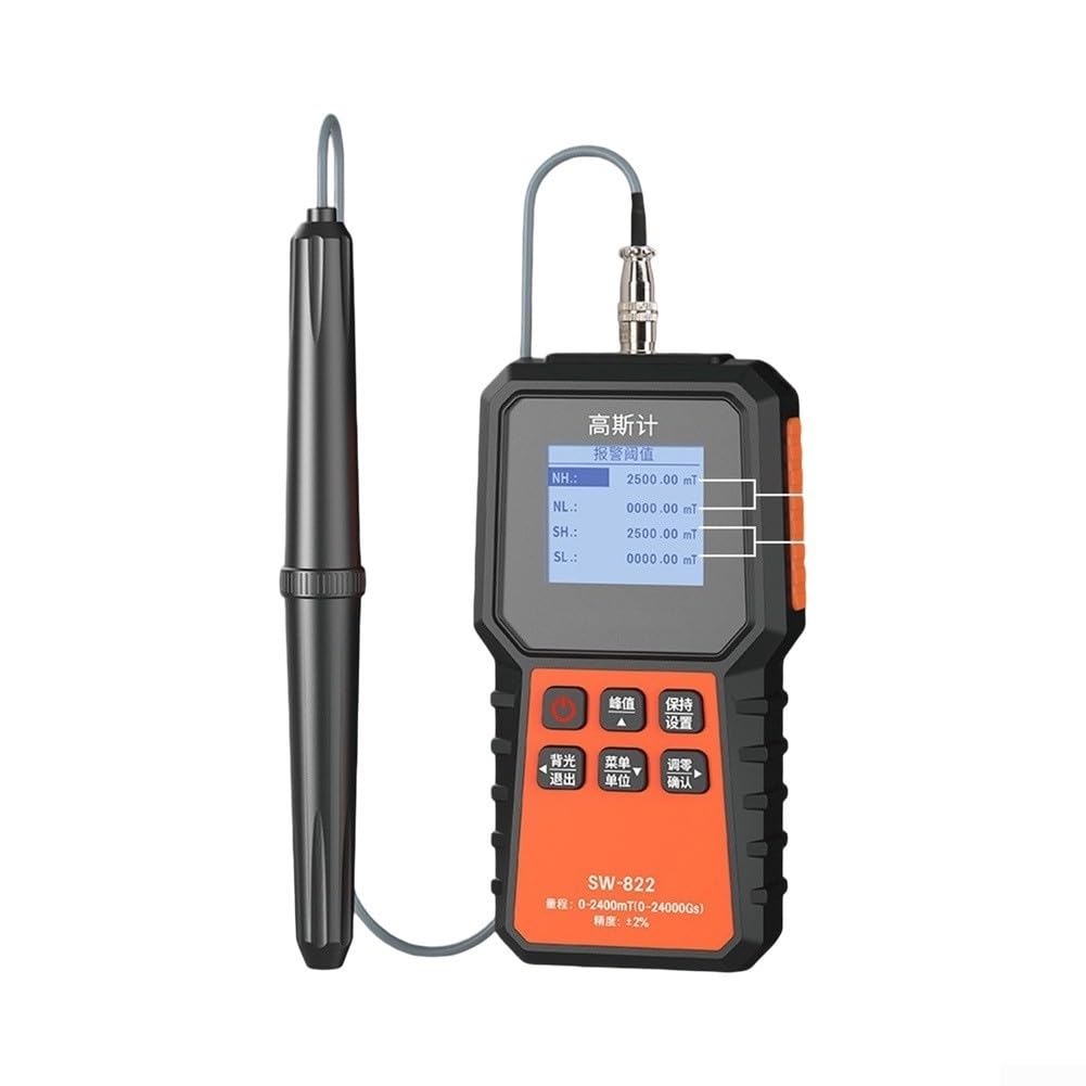 Medidor para gauss SW821 Magnético 2400mT para preciso Medidor(SW-821)