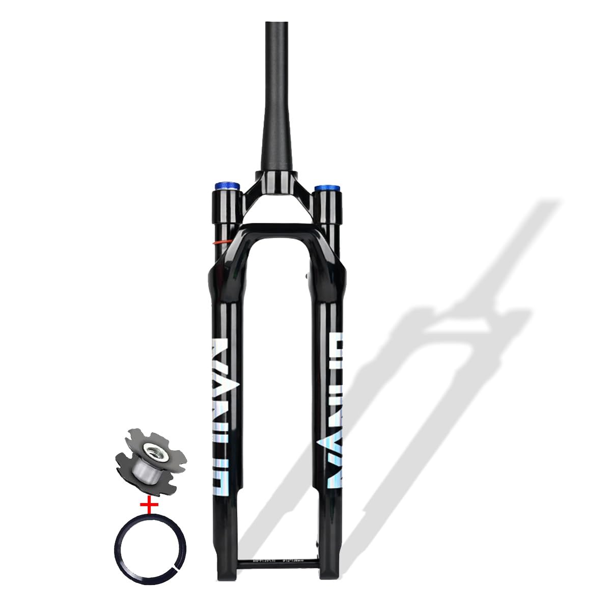 700C Gravelbike-Federgabel, 1-1/2" konisch, Offroad-Scheibenbremse vorne, 60 mm Federweg, XC-Luftfederung, 100 x 12 mm Steckachse, manuelle Sperre