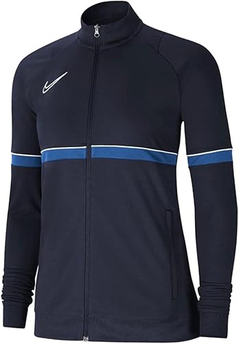 Nike Chaqueta Dri-FIT Academy Track para mujer, color obsidianablanco, talla L, marino