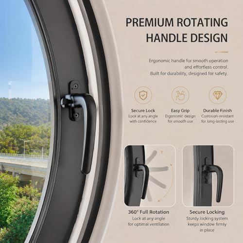 Fenêtre de sous-sol ronde pivotante ventilation 70cm - 6