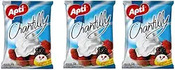 Chantilly em Pó, 3 Pacotes de 50g, Apti Cobertura para Sobremesas