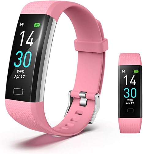 Rastreador de fitness con monitor de presión arterial, frecuencia cardíaca y oxígeno, reloj inteligente de actividad, sueño y temperatura,