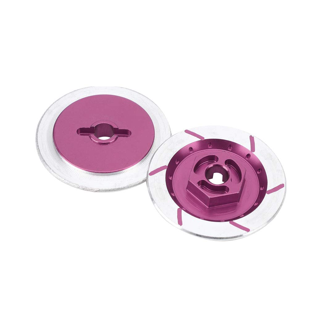 Aluminium Alloy RC Brake Disc Kit for HSP 94123/R31 1/10 RC Car, 4pcs YellowPink Brake Discs Great for RC Car Enthusiasts (Volet)