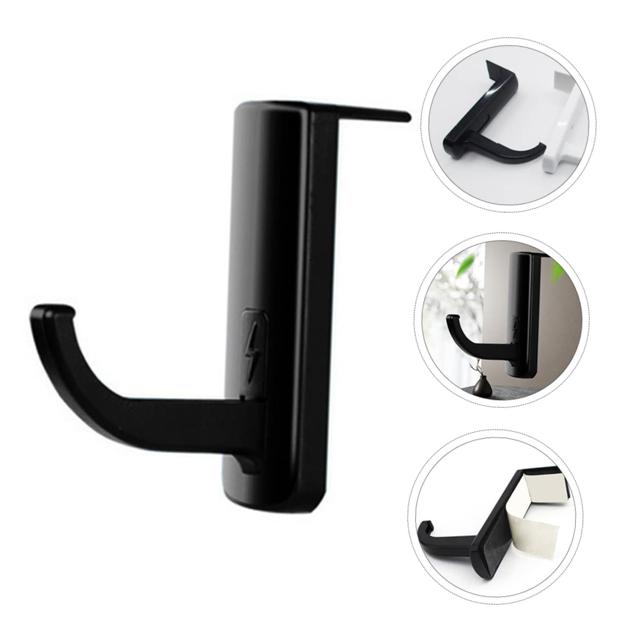 20piezas Soporte Para Auriculares De Plástico Sin Perforación Colgador De Auriculares Multiusos Para Monitor y Escritorio De Adhesivo Fuerte Compatible
