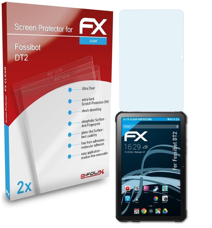 atFoliX Screen Protection Film compatible with Fossibot DT2 Screen Protector, ultra-clear FX Protective Film (2X)