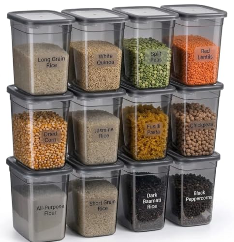 Image of Food Storage Containers Airtight Set, 1000ml (Pack of 12)