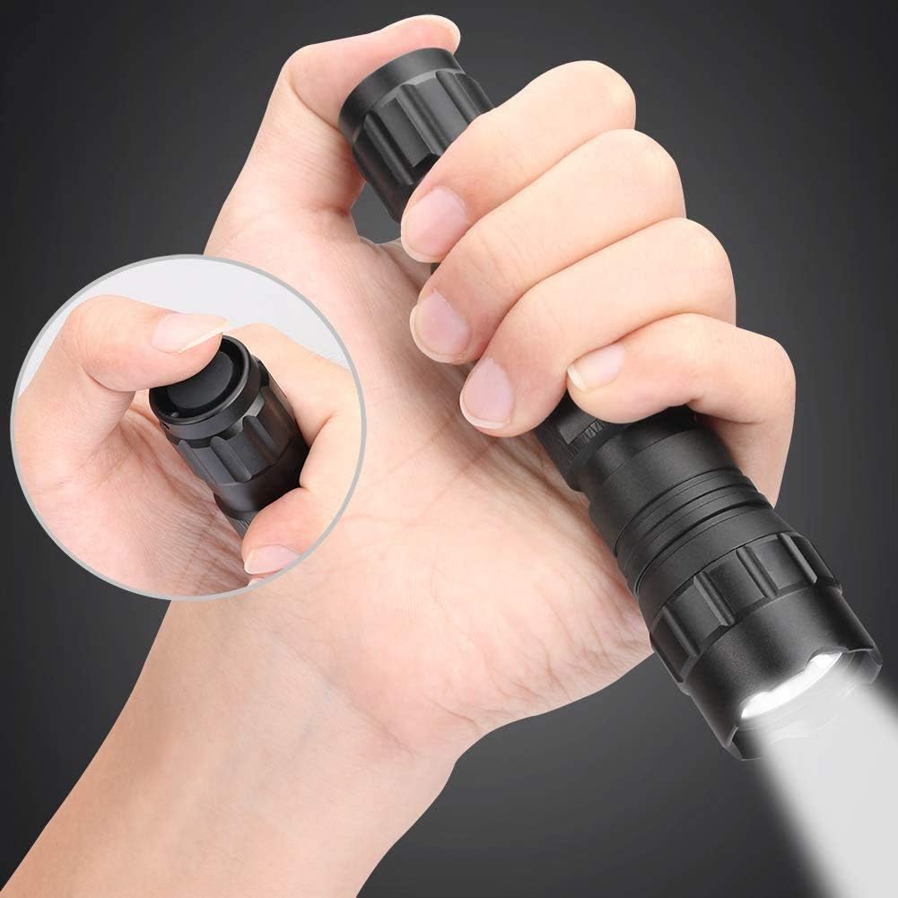ANEKIM AR15 Light 1200 High Lumen Tactical Hunting Flashlight LED with Picatinny Mount, Rechargeable Batteries, 2 Modes Pressure Switch for Night Hunt Hog, Camping, Hiking, AL12 : Sports & Outdoors