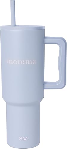 Miniatura 10 de Simple Modern Vaso de 30 onzas con asa y tapa con pajilla, botella de agua reutilizable de acero inoxidable, taza aislada, taza de viaje, apta para