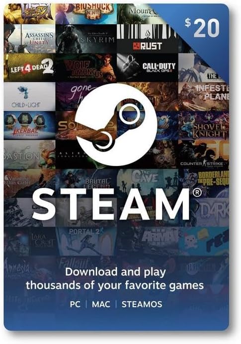 Steam Wallet Prepaid Card (20USD)