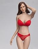 1/6 Scale Female Clothes,Female Strapless Bra Panty Underwear Clothing for 12inch PH TBL JO Action Figure Body (Red)