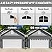 YURROAD 32PCS Strong Magnetic Garage Doors Windows Glossy Faux Window Panels Creates Realistic Look - Fits 2 Garage Car Decorative Hardware - Easy DIY Installation & Won't Fall Off
