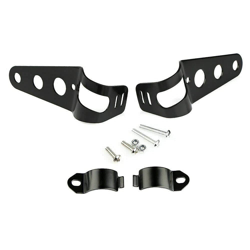 Baceyong Faro anteriore per moto, Faretti moto, Faro anteriore a LED Shell nero Lampada con lente bianca
