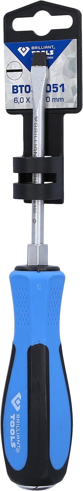 BRILLIANT TOOLS BT031051 Flat Screwdriver with Impact Protection Cap, 6 x 100 mm [Powered by KS TOOLS] — view 5
