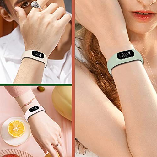 Image of 3PCS Soft Silicone Bands Compatible with Garmin Vivosmart 5 Straps Replacement Wristbands Bracelet Band Case Cover for Women Men, Small /Large Size