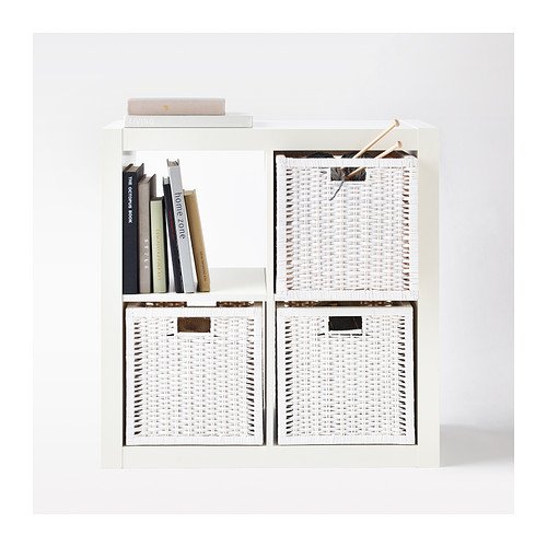 Branäs (32 x 34 x 32 cm) Maison/Bureau Blanc Tissé main Panier de rangement